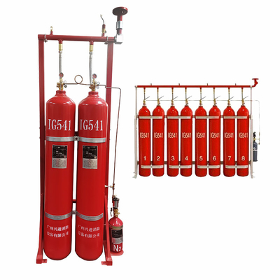 Red Inert Gas Fire Suppression System For Sustainable Protection Fast Response Time